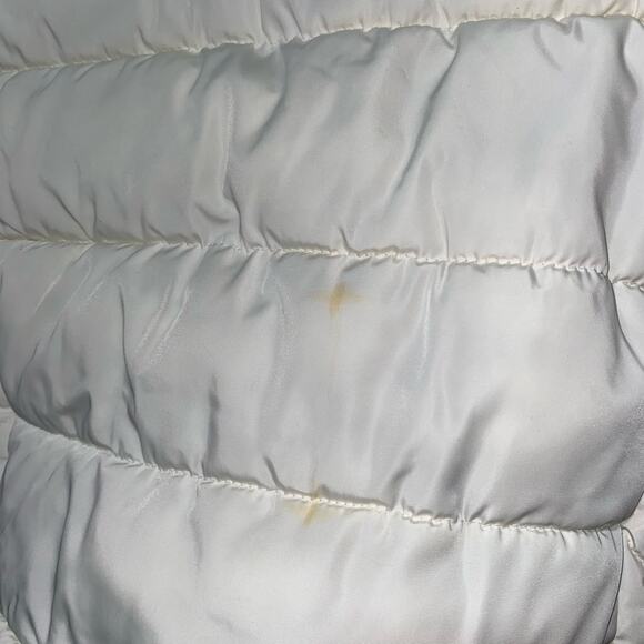 TOMMY HILFIGER White Puffer Vest Womens Size Large Zip Front Pockets High Collar - Picture 3 of 6